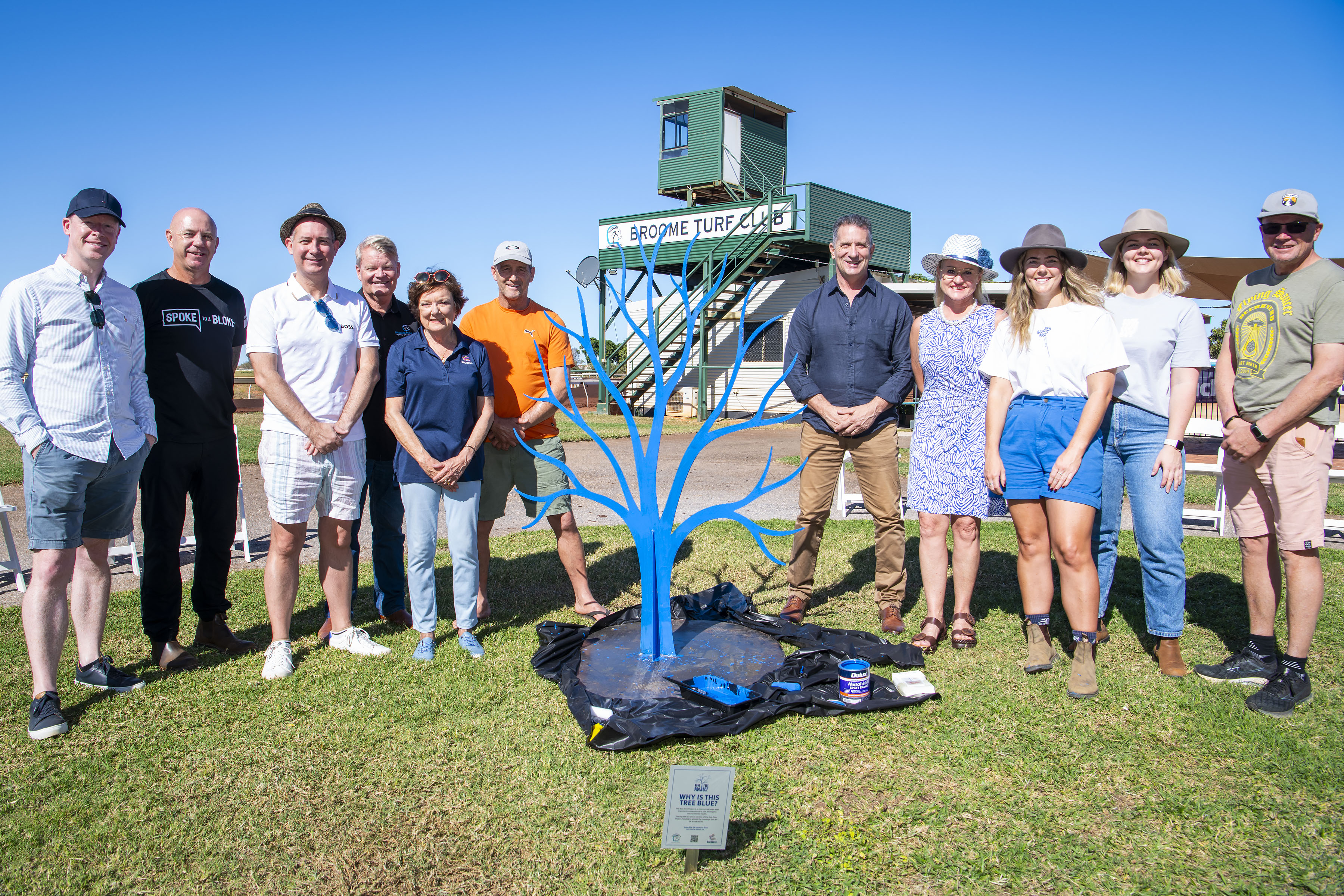 Racing WA and the Blue Tree Project paint mental health message in Broome
